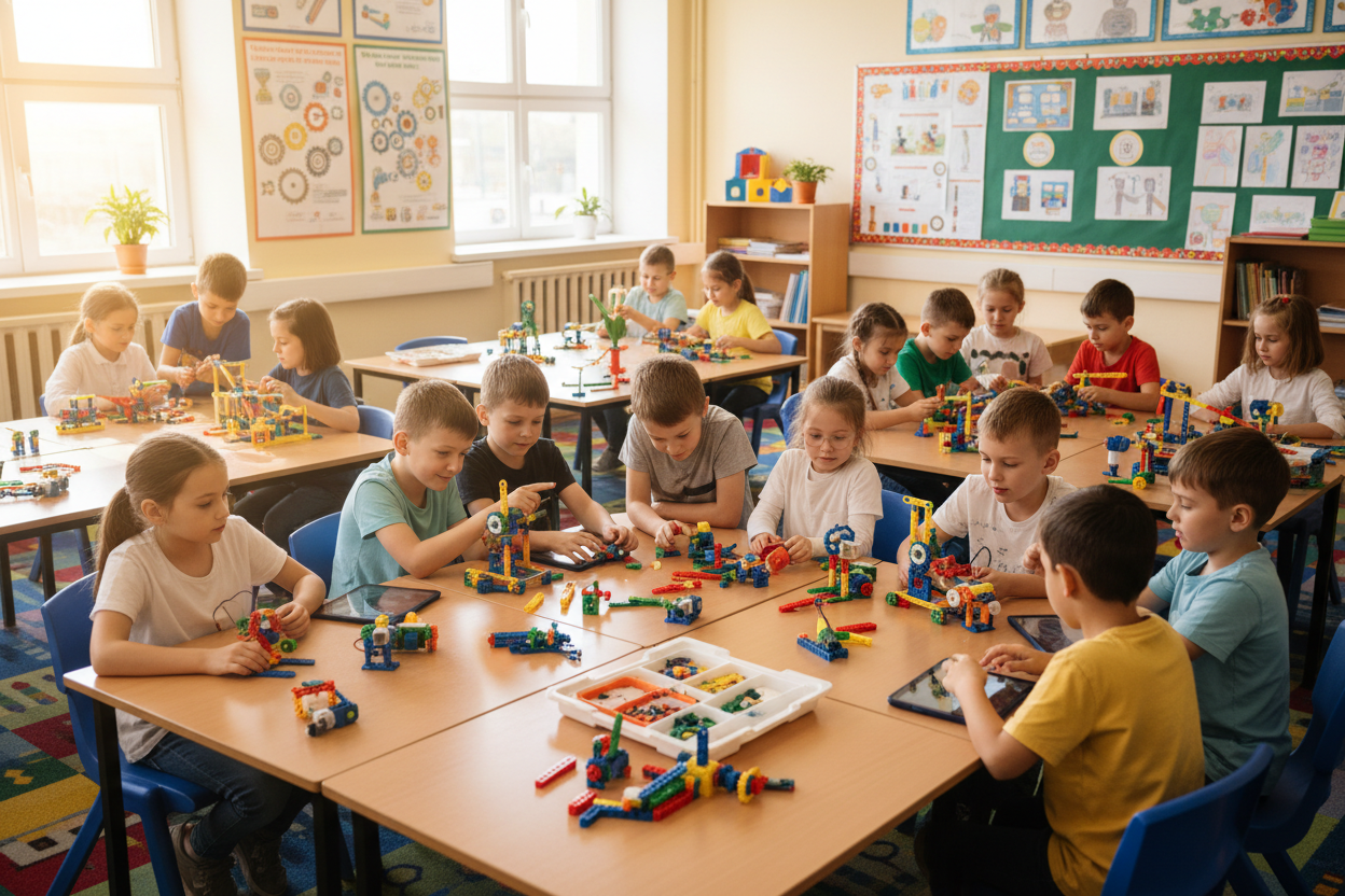 Young Engineers Kids in Classroom
